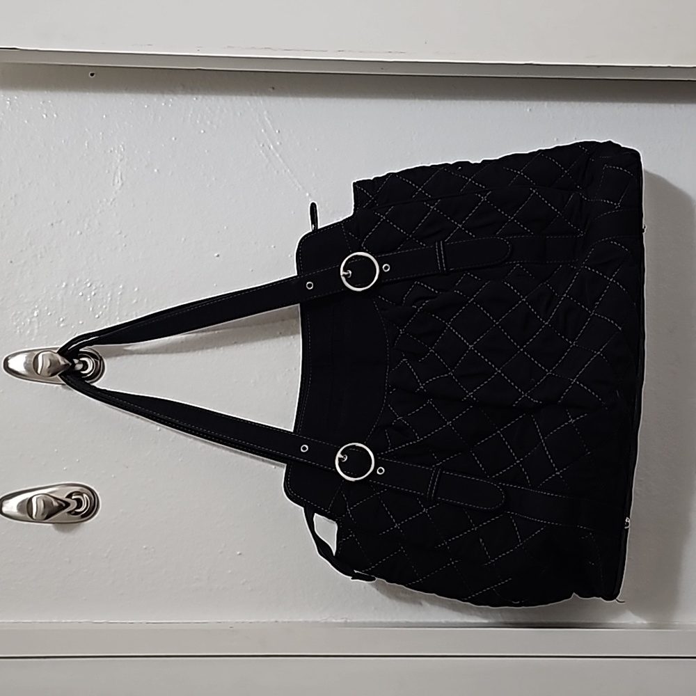 Vera Bradley black quilted shoulder bag. Excellent condition
